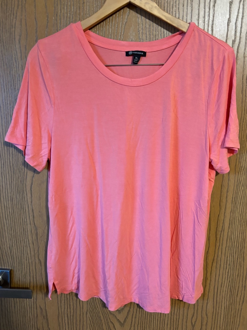 Versona Coral Pink Short Sleeve Crewneck Tee